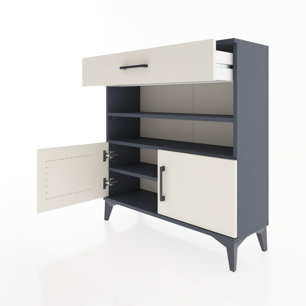 Woodntry Modüler Şifonyer Antrasit 88x30x84 cm Fonksiyonel F26-2