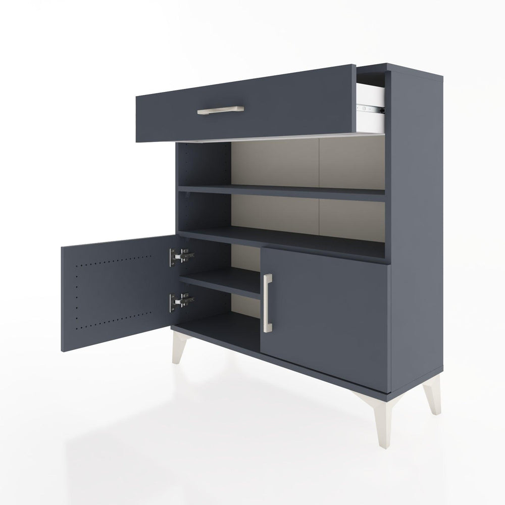 Woodntry Modüler Şifonyer Antrasit 88x30x84 cm Fonksiyonel F26-2