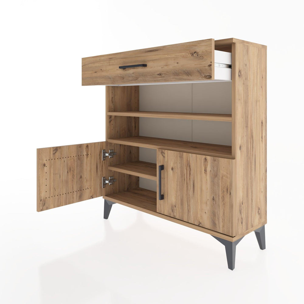 Woodntry Modüler Şifonyer Çam 88x30x84 cm Fonksiyonel F26-3