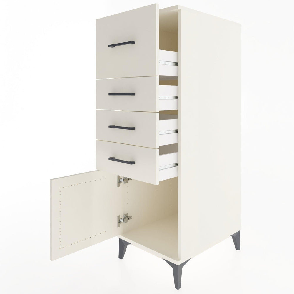 Woodntry Modüler Dolap Aytaşı 44x59x122 cm Kapaklı ve Çekmeceli KC27-1