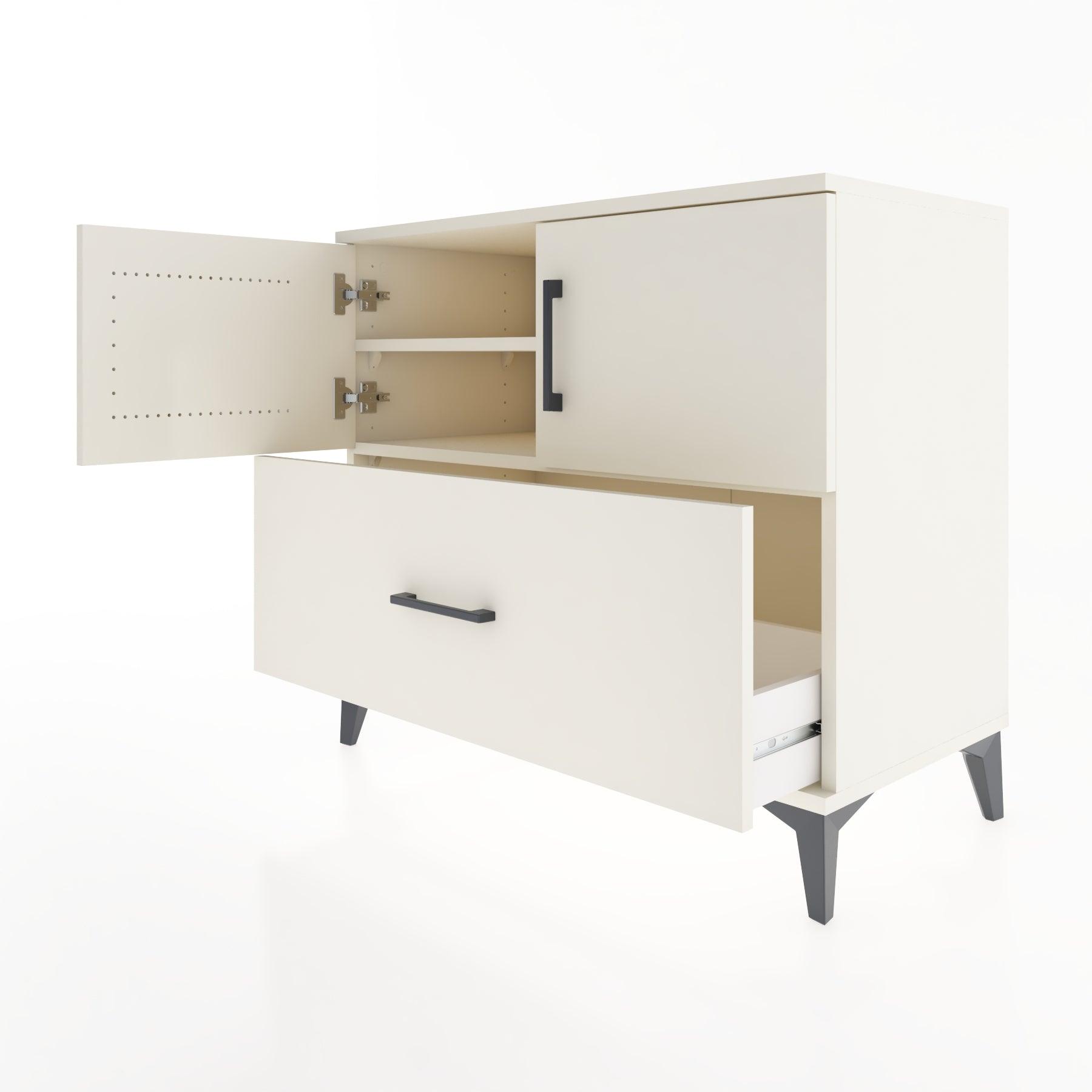 Woodntry Modüler Şifonyer Aytaşı 88x44x68 cm Kapaklı ve Çekmeceli KC27-1