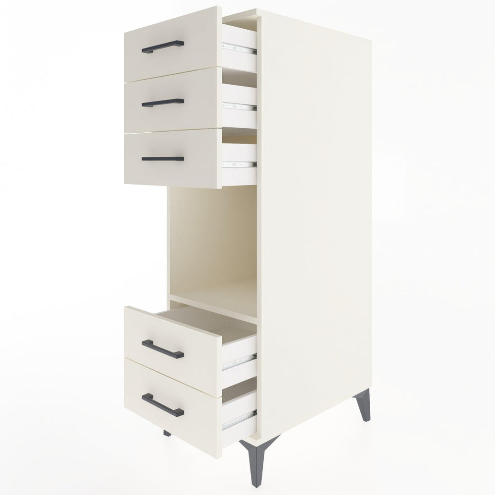Woodntry Modular Cabinet Moonstone 44x59x122 cm with Drawers and Shelves CR127-1