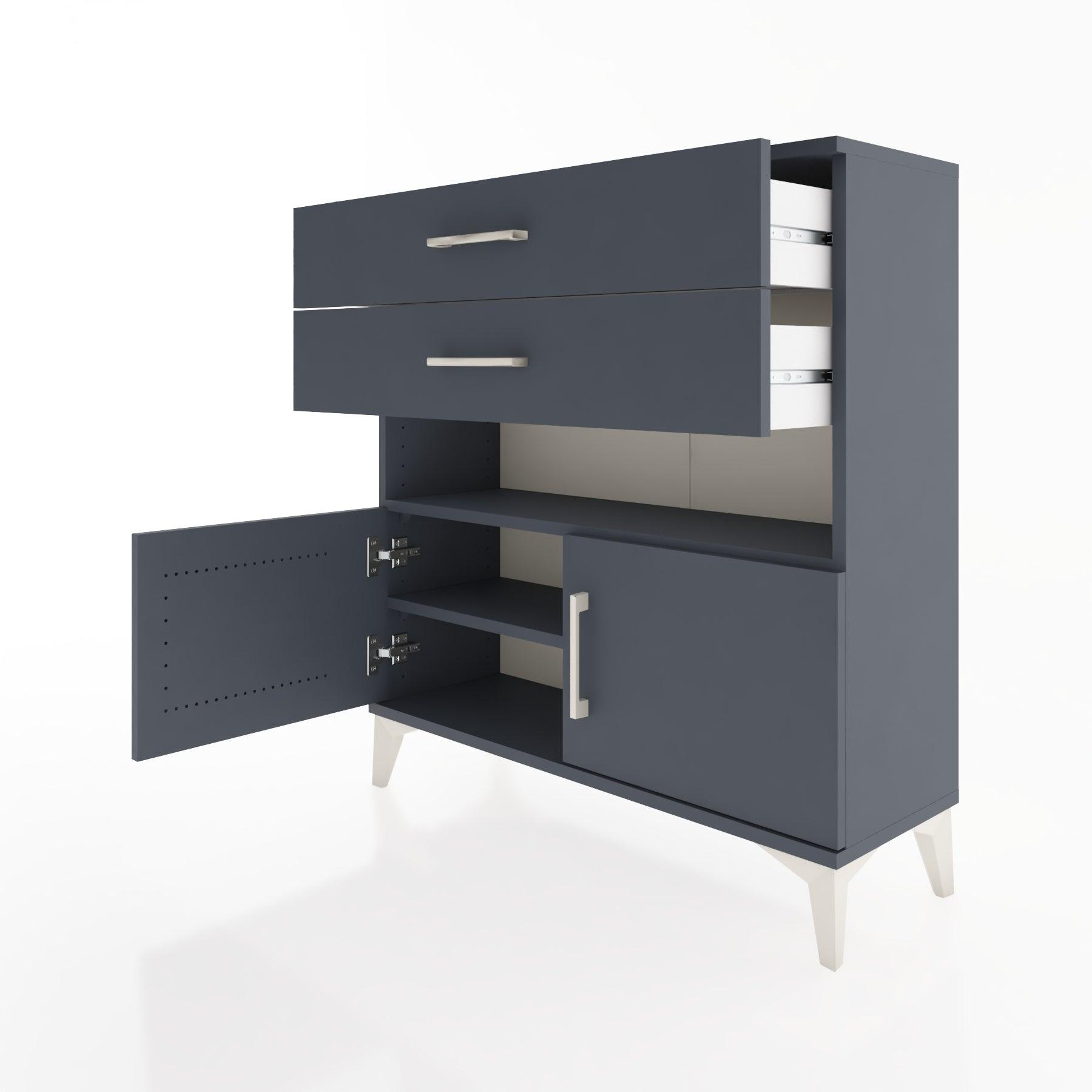 Woodntry Modular Dresser Anthracite 88x30x84 cm Functional F27-2