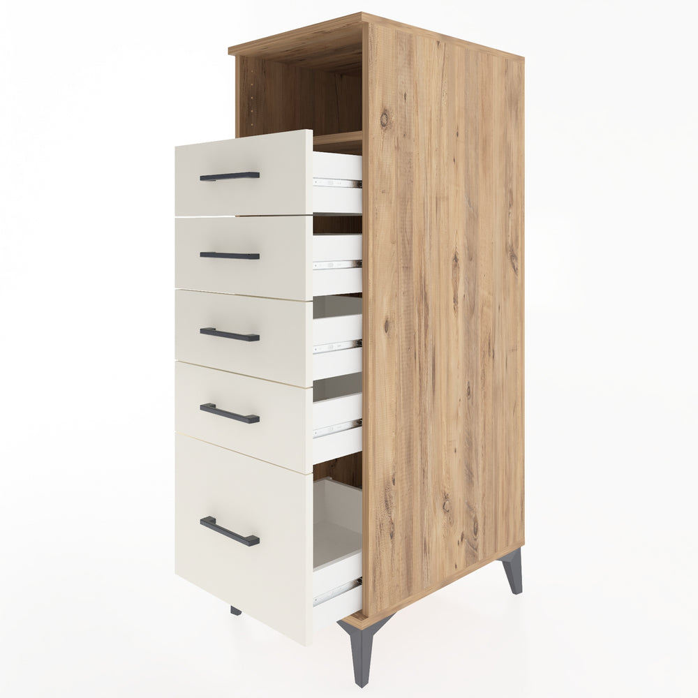 Woodntry Modular Cabinet Pine 44x59x122 cm with Drawers and Shelves CR77-3