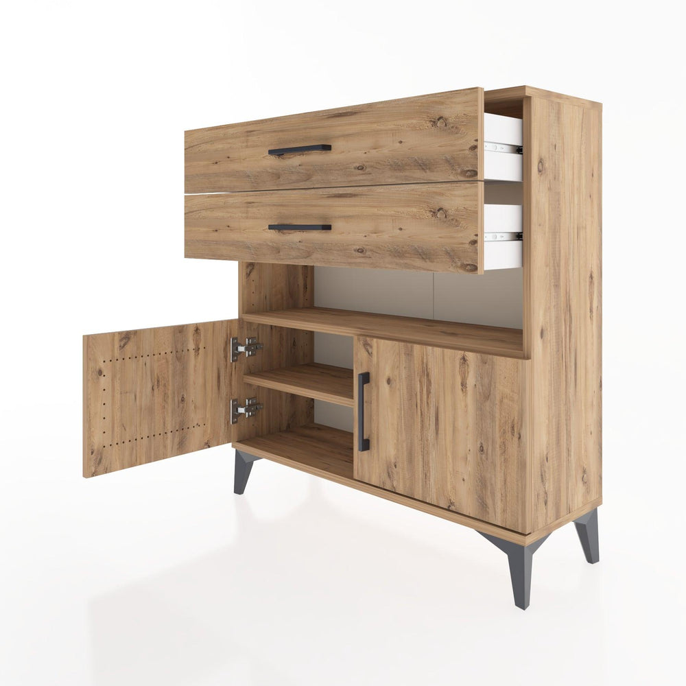 Woodntry Modüler Şifonyer Çam 88x30x84 cm Fonksiyonel F27-3