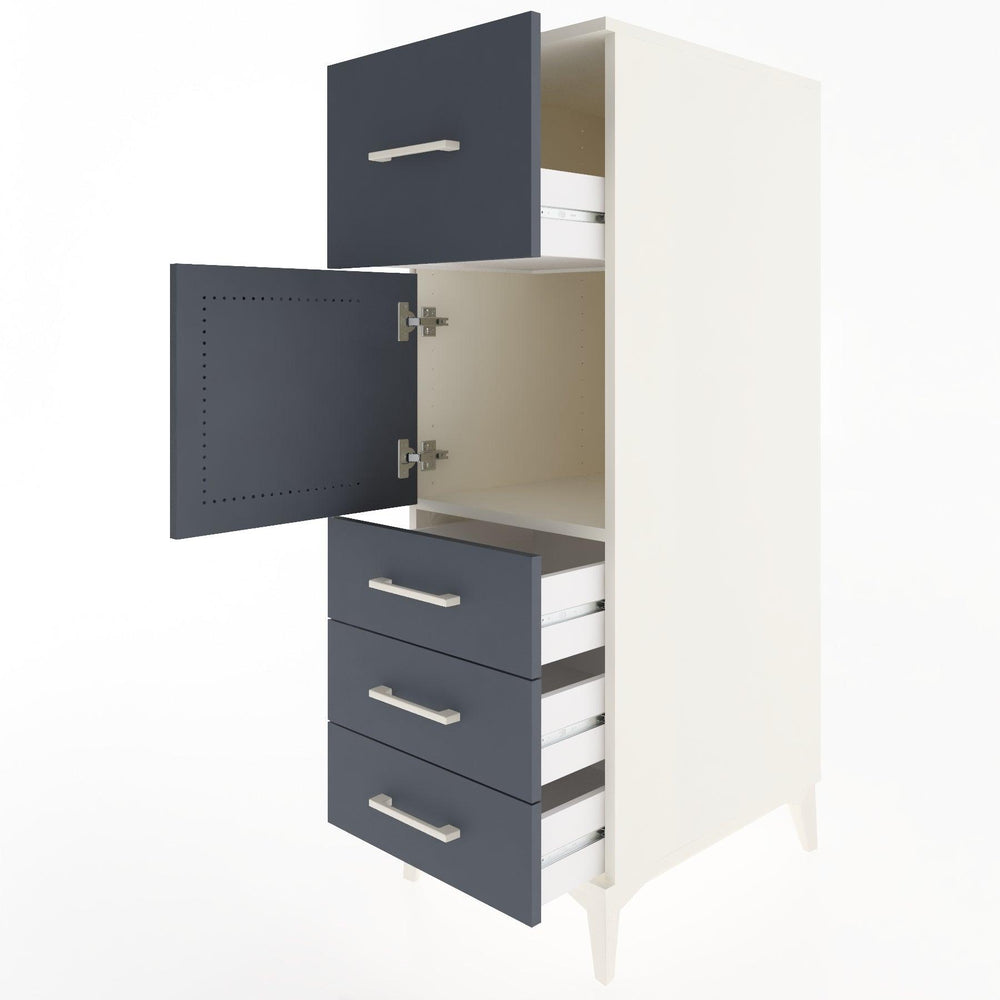 Woodntry Modüler Dolap Aytaşı 44x59x122 cm Kapaklı ve Çekmeceli KC28-1