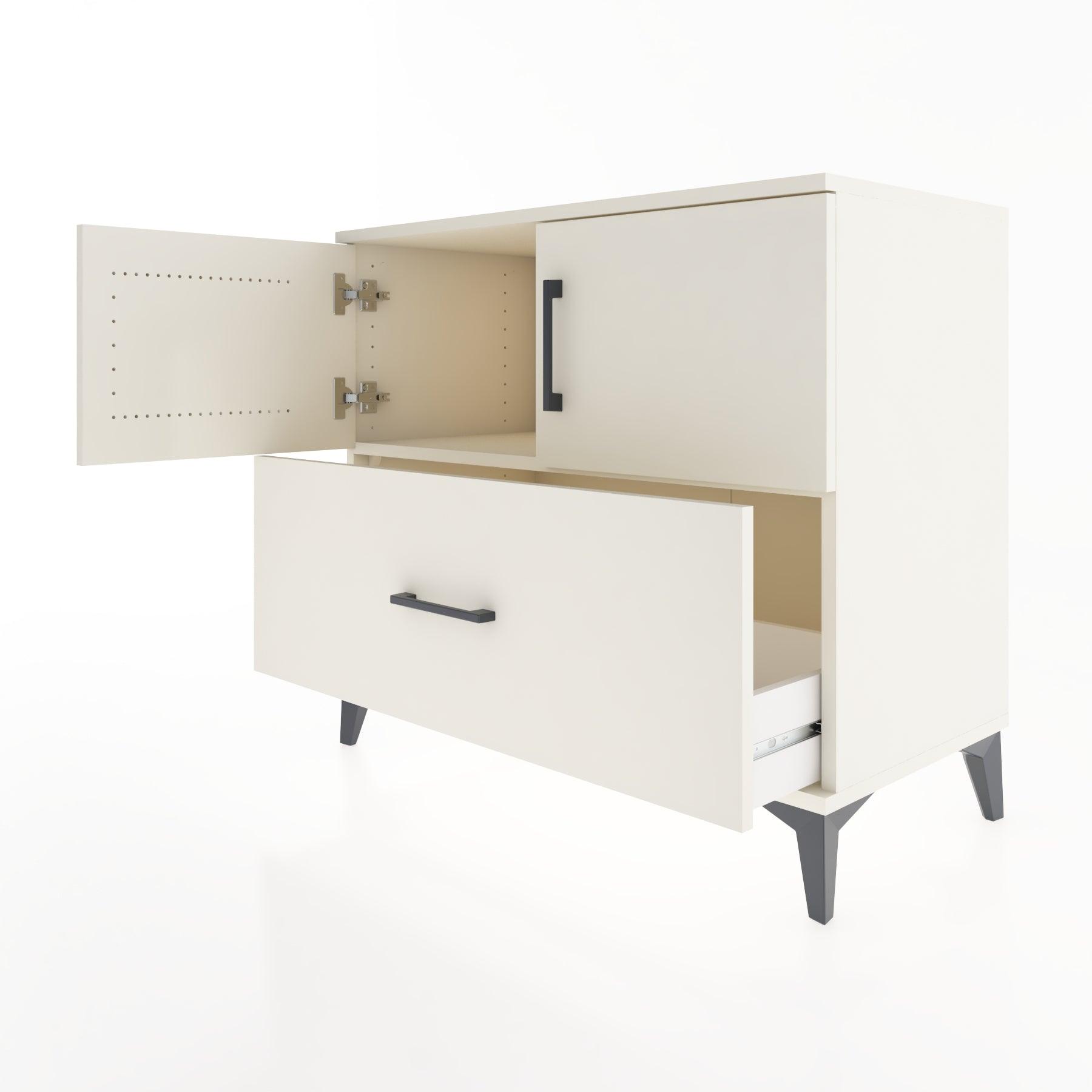 Woodntry Modüler Şifonyer Aytaşı 88x44x68 cm Kapaklı ve Çekmeceli KC28-1
