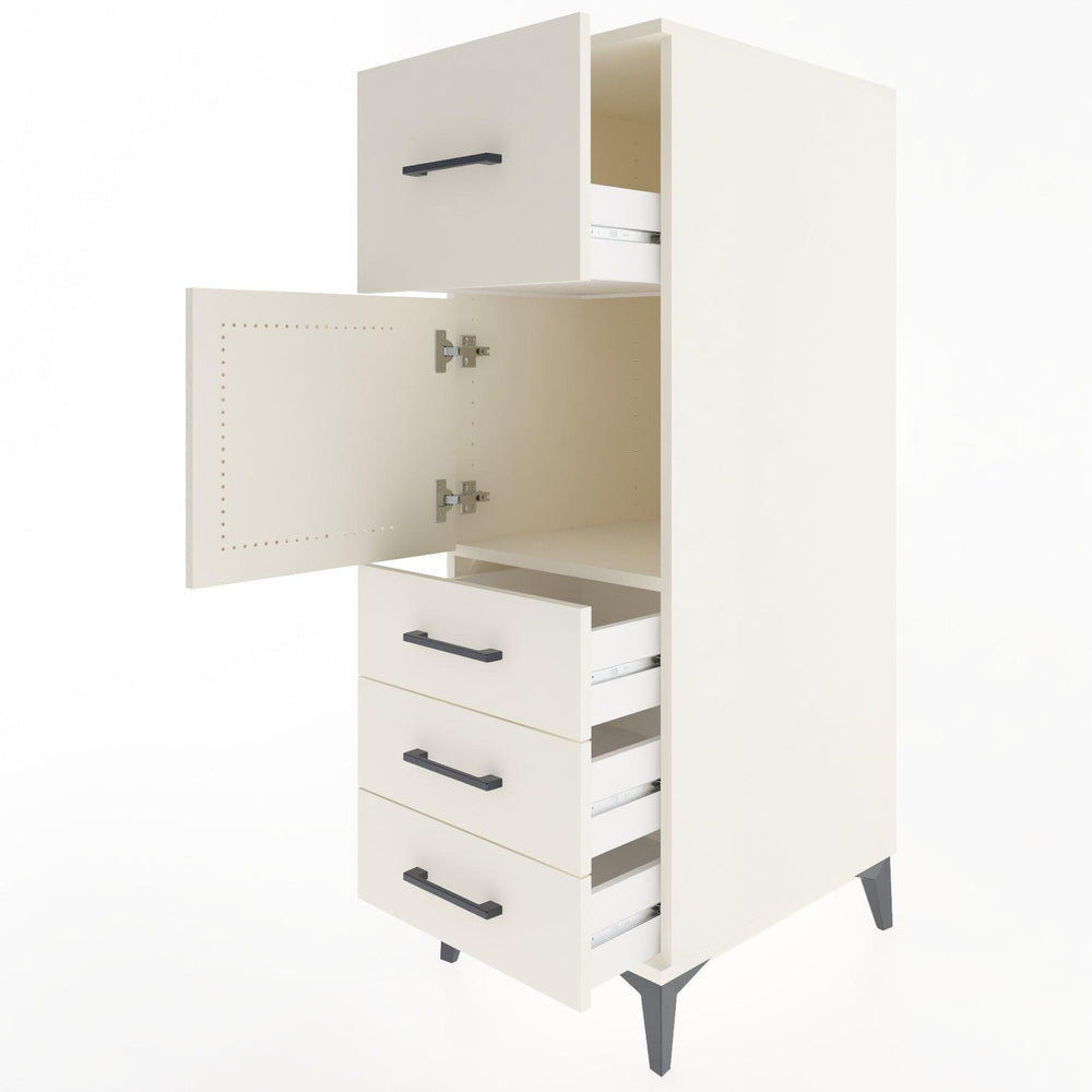 Woodntry Modüler Dolap Aytaşı 44x59x122 cm Kapaklı ve Çekmeceli KC28-1