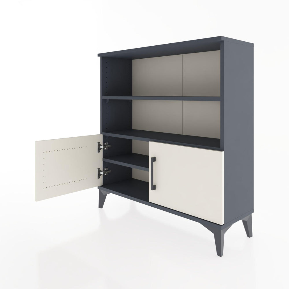 Woodntry Modüler Şifonyer Antrasit 88x30x84 cm Kapaklı ve Raflı KR28-2