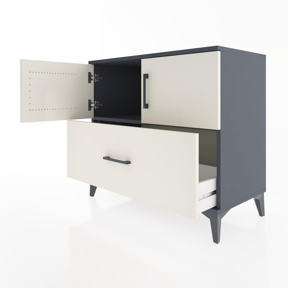 Woodntry Modular Dresser Anthracite 88x44x68 cm with Cover and Drawer KC28-2