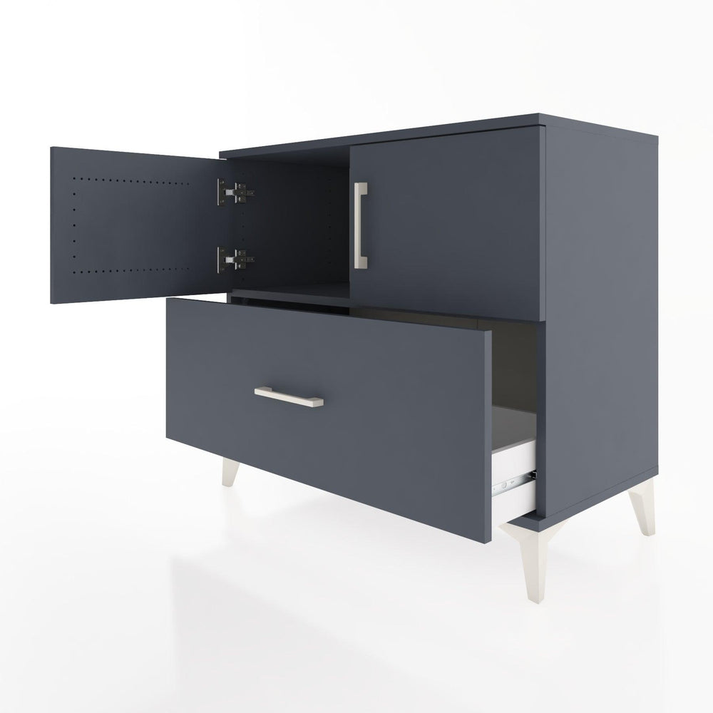 Woodntry Modular Dresser Anthracite 88x44x68 cm with Cover and Drawer KC28-2