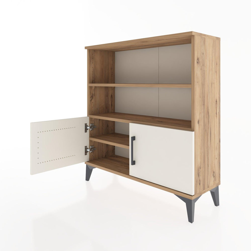 Woodntry Modüler Şifonyer Çam 88x30x84 cm Kapaklı ve Raflı KR28-3