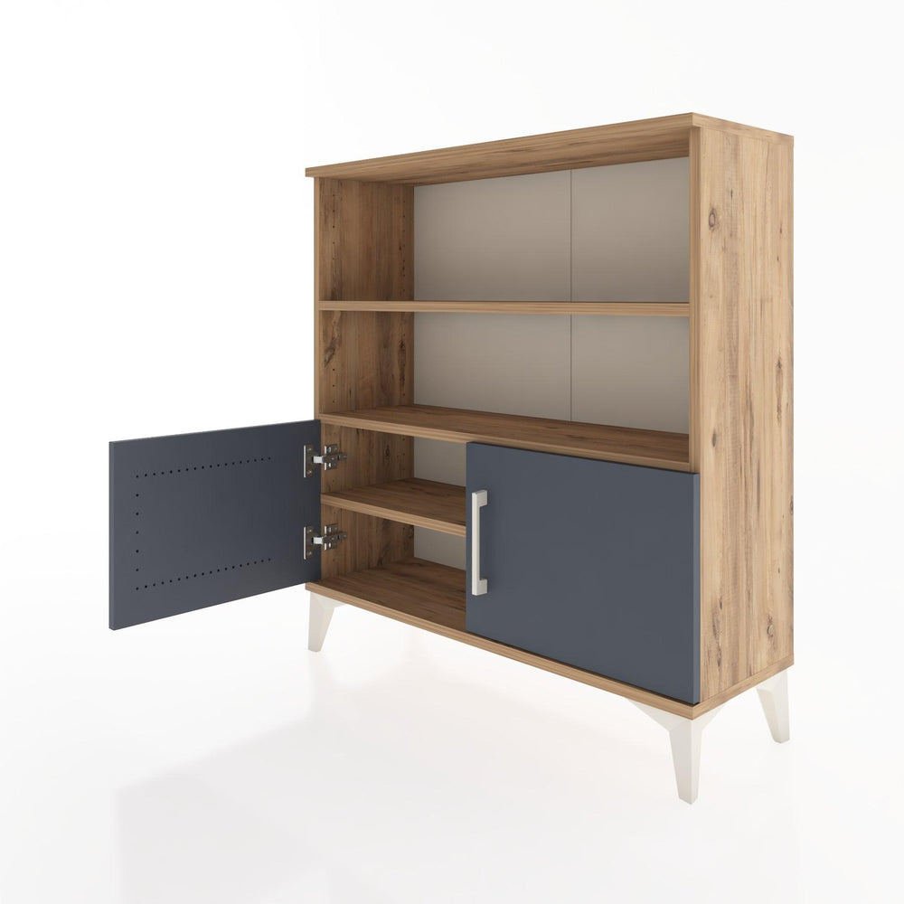 Woodntry Modüler Şifonyer Çam 88x30x84 cm Kapaklı ve Raflı KR28-3