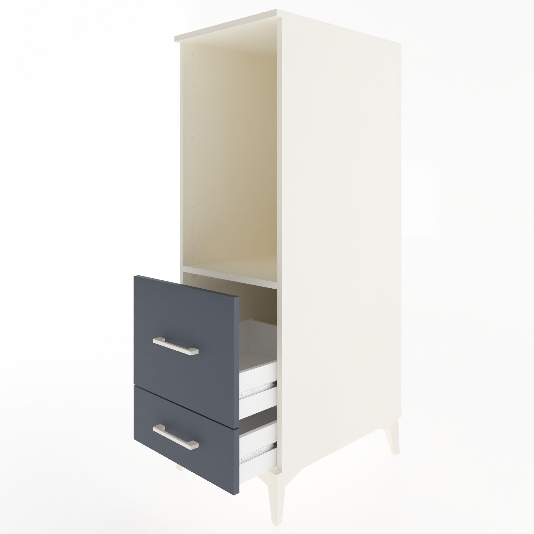Woodntry Modular Cabinet Moonstone 44x59x122 cm with Drawers and Shelves CR79-1