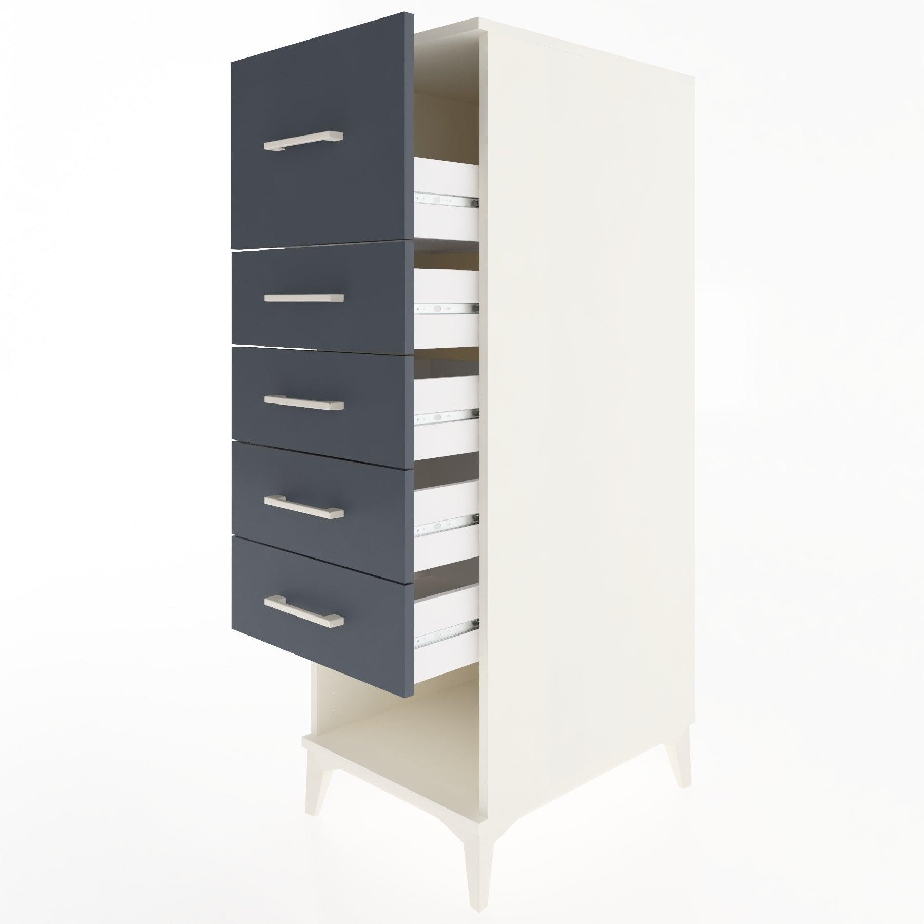 Woodntry Modular Cabinet Moonstone 44x30x122 cm with Drawers and Shelves CR29-1
