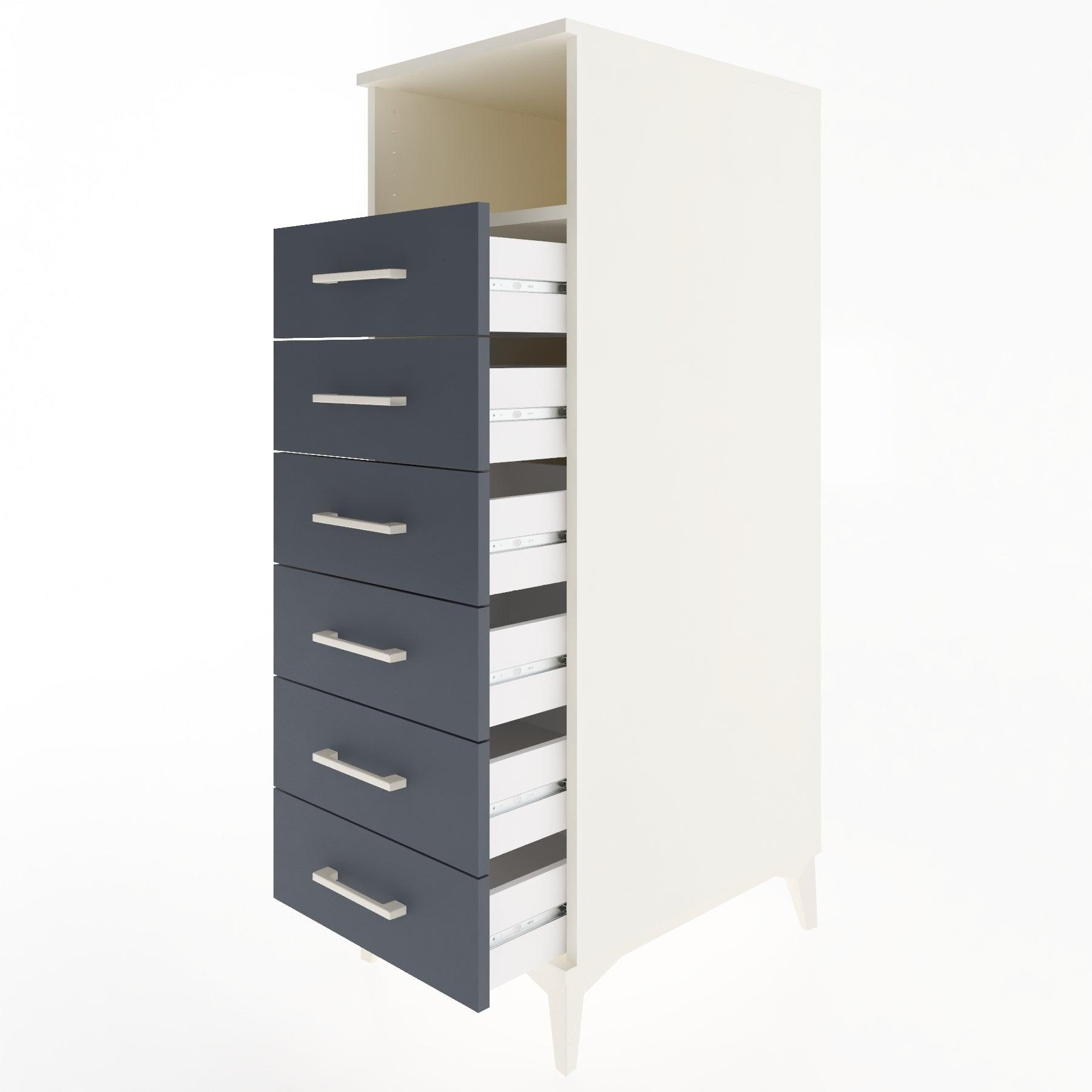 Woodntry Modular Cabinet Moonstone 44x59x122 cm with Drawers and Shelves CR129-1