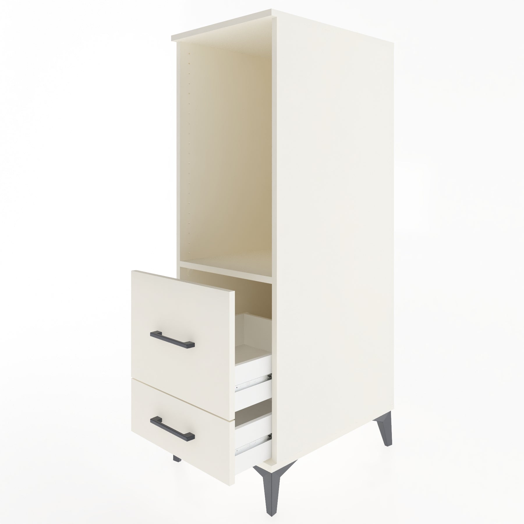 Woodntry Modular Cabinet Moonstone 44x59x122 cm with Drawers and Shelves CR79-1
