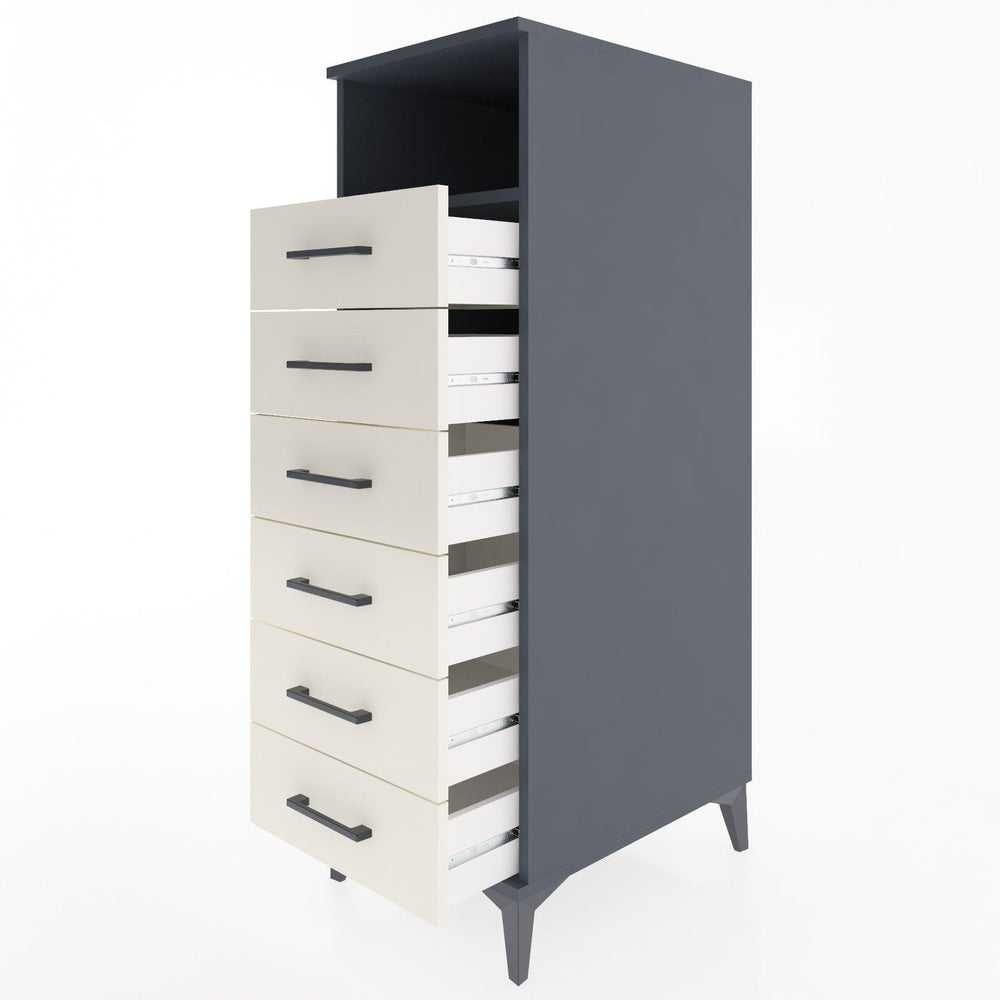 Woodntry Modular Cabinet Anthracite 44x59x122 cm with Drawers and Shelves CR129-2