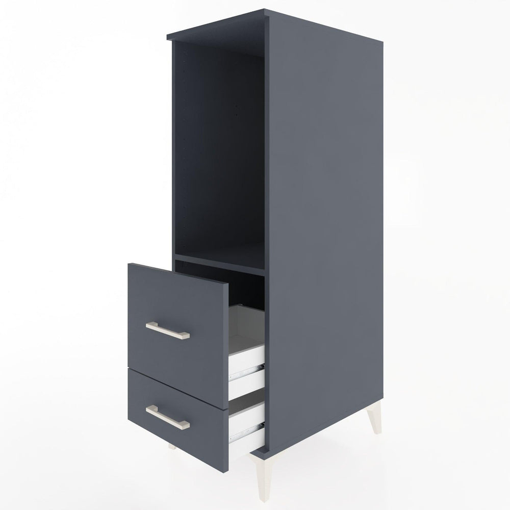 Woodntry Modular Cabinet Anthracite 44x30x122 cm with Drawers and Shelves CR79-2