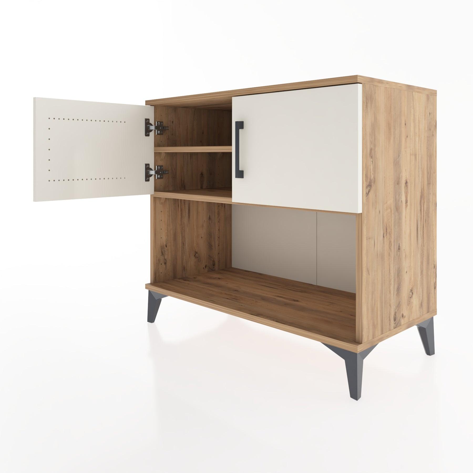 Woodntry Modüler Şifonyer Çam 88x44x68 cm Kapaklı ve Raflı KR29-3