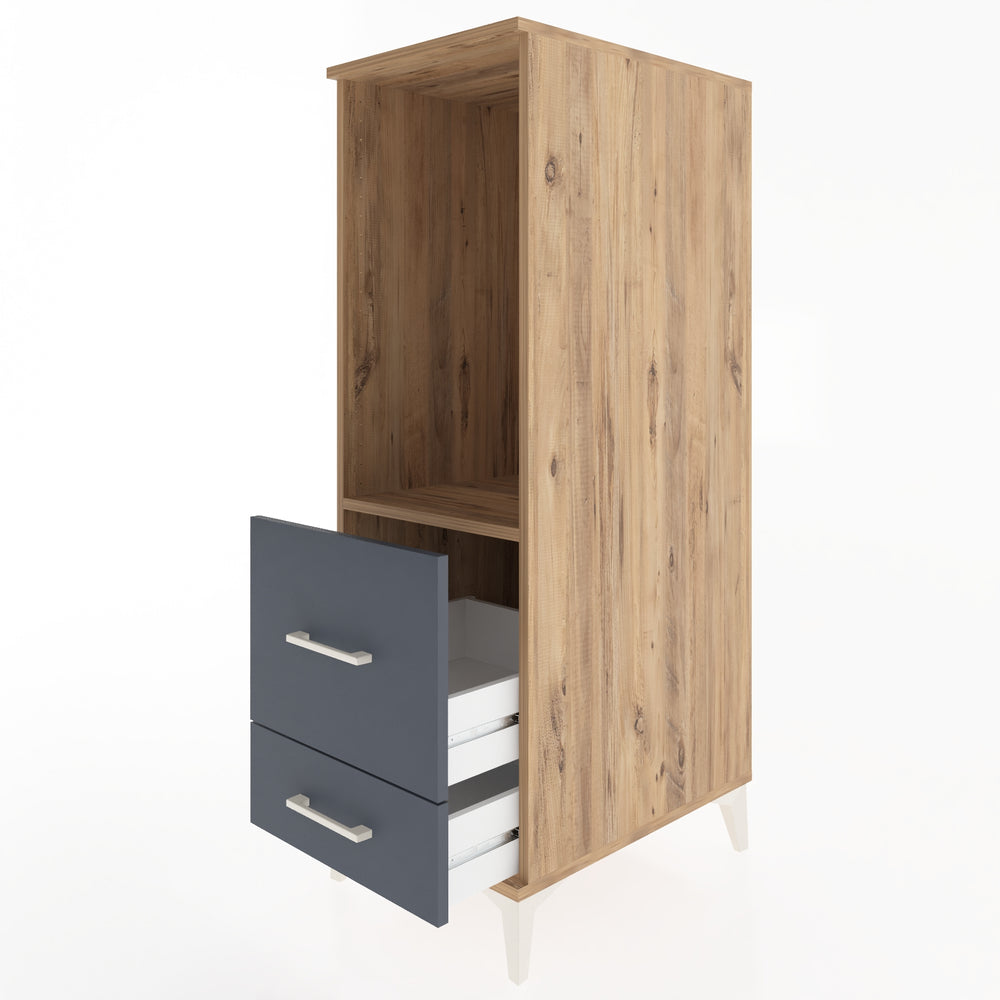 Woodntry Modular Cabinet Pine 44x59x122 cm with Drawers and Shelves CR79-3