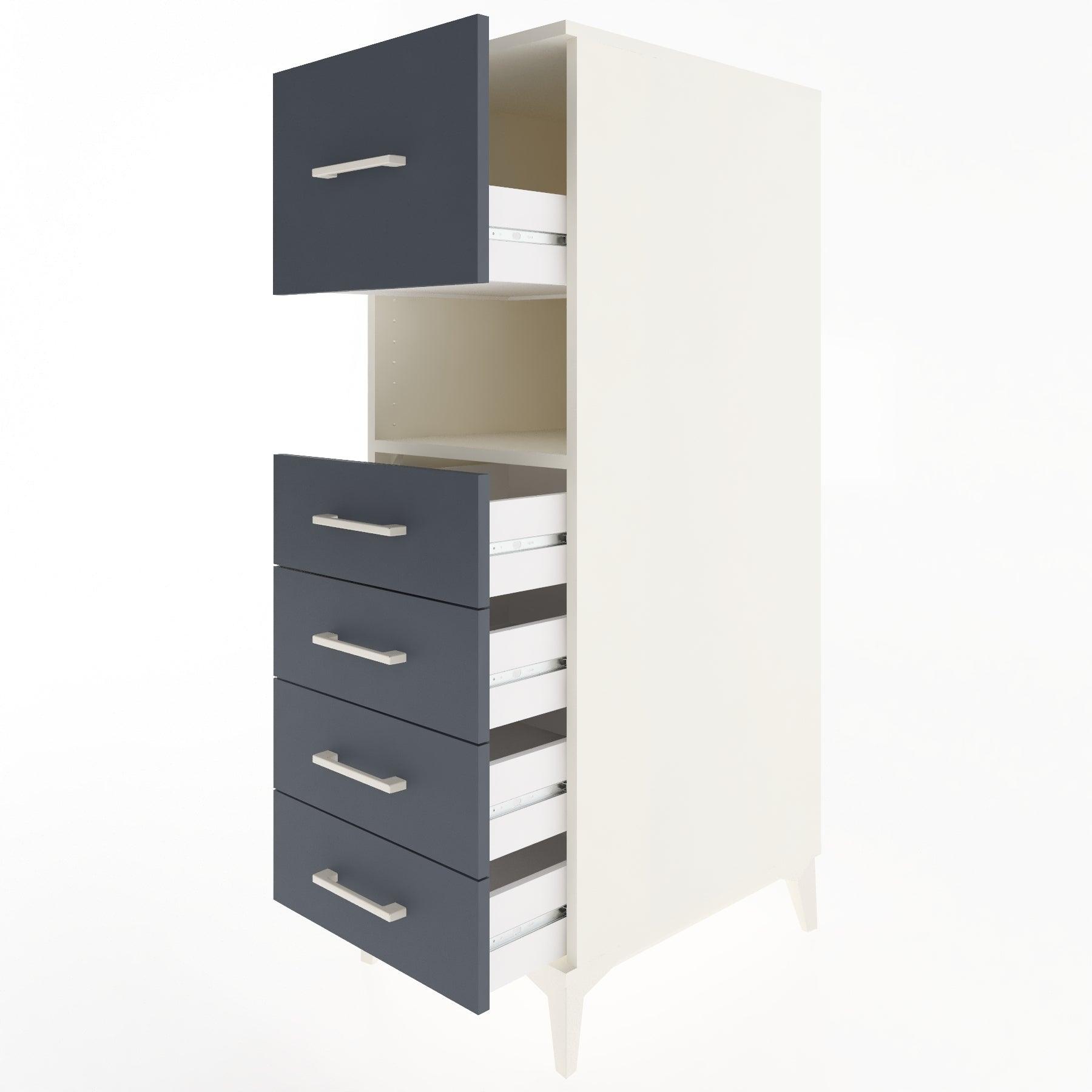 Woodntry Modular Cabinet Moonstone 44x30x122 cm with Drawers and Shelves CR30-1