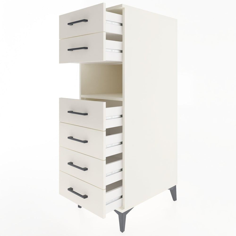 Woodntry Modular Cabinet Moonstone 44x59x122 cm with Drawers and Shelves CR130-1