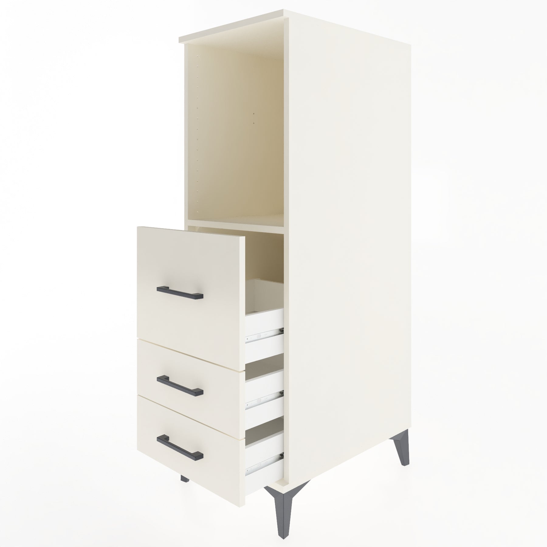 Woodntry Modular Cabinet Moonstone 44x59x122 cm with Drawers and Shelves CR80-1