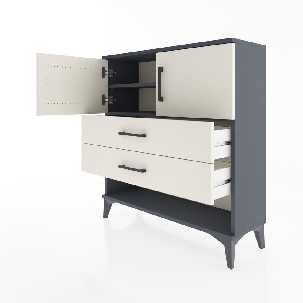 Woodntry Modüler Şifonyer Antrasit 88x30x84 cm Fonksiyonel F30-2