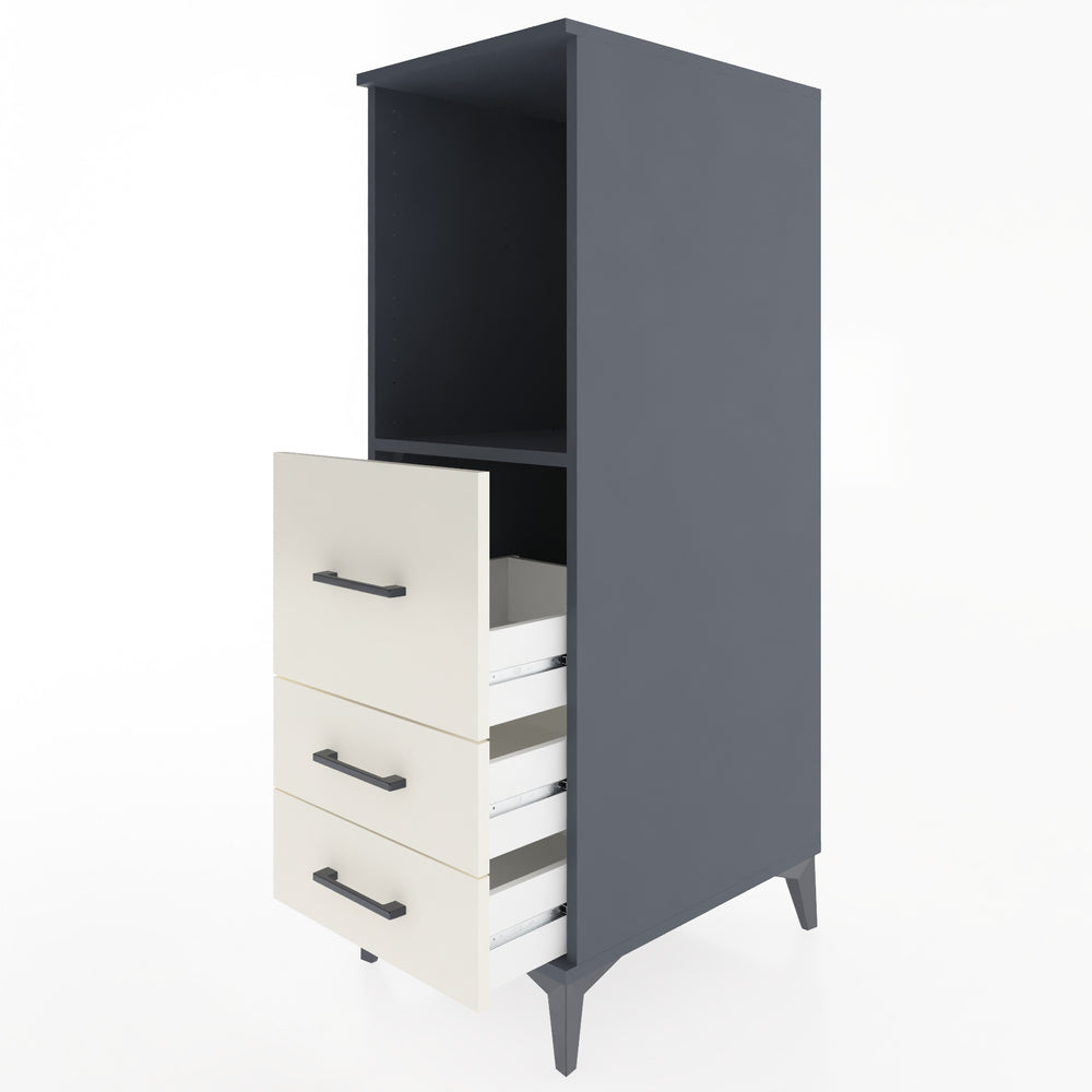 Woodntry Modular Cabinet Anthracite 44x59x122 cm with Drawers and Shelves CR80-2