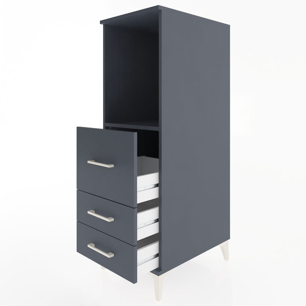 Woodntry Modular Cabinet Anthracite 44x59x122 cm with Drawers and Shelves CR80-2