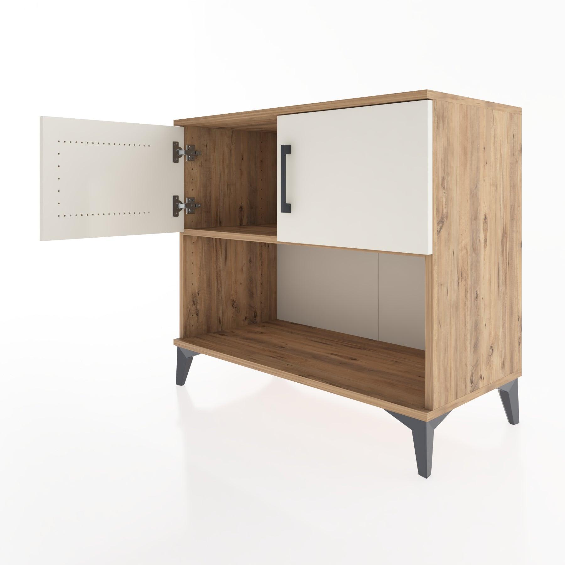 Woodntry Modüler Şifonyer Çam 88x44x68 cm Kapaklı ve Raflı KR30-3