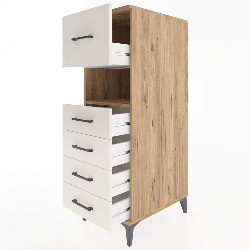 Woodntry Modular Cabinet Pine 44x59x122 cm with Drawers and Shelves CR30-3