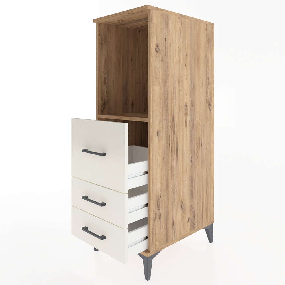 Woodntry Modular Cabinet Pine 44x59x122 cm with Drawers and Shelves CR80-3