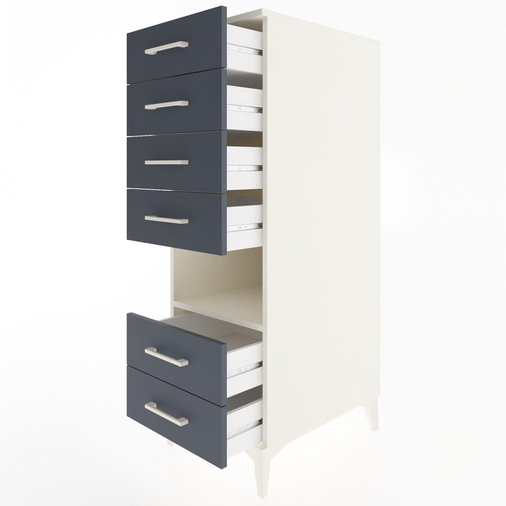 Woodntry Modular Cabinet Moonstone 44x59x122 cm with Drawers and Shelves CR131-1
