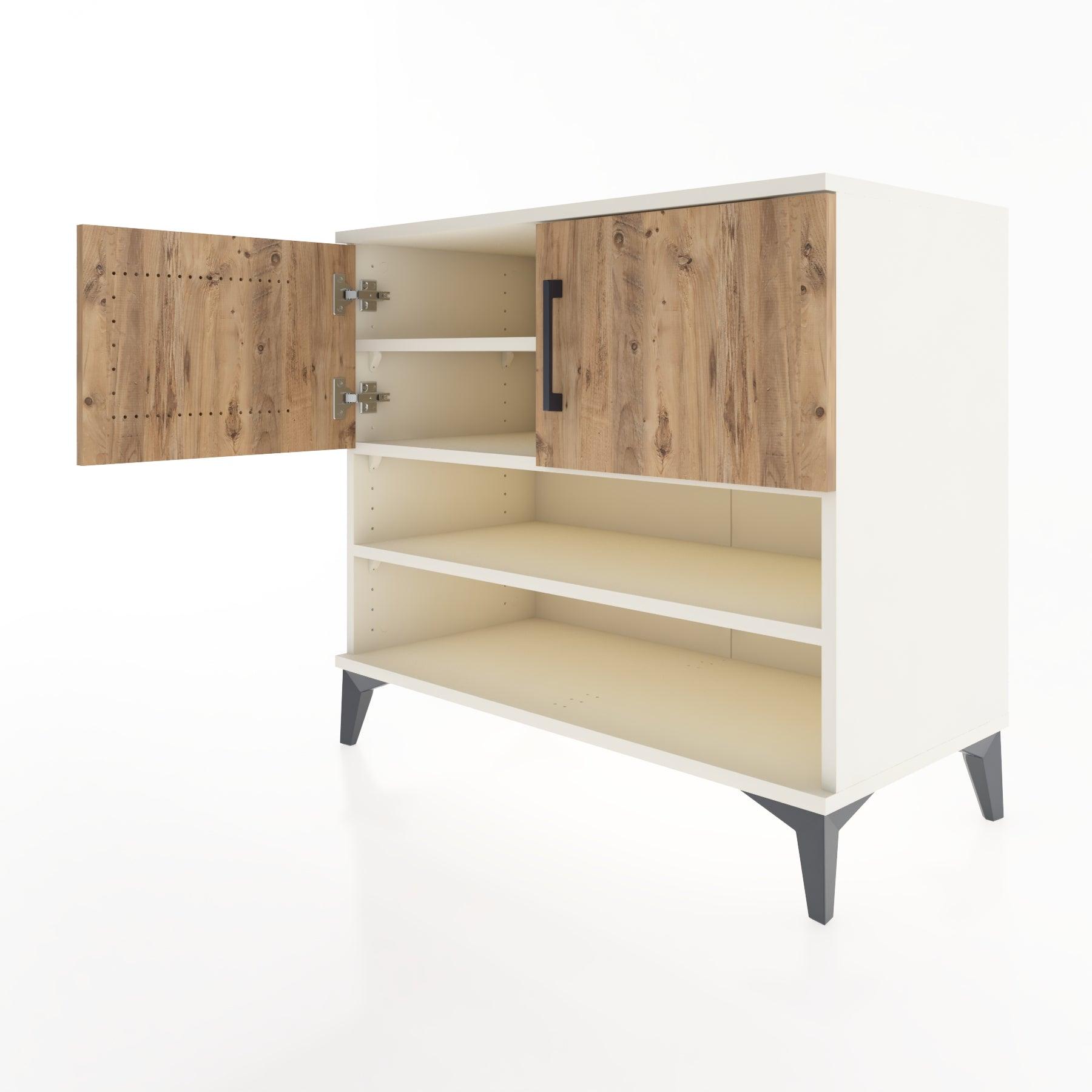 Woodntry Modüler Şifonyer Aytaşı 88x44x68 cm Kapaklı ve Raflı KR31-1