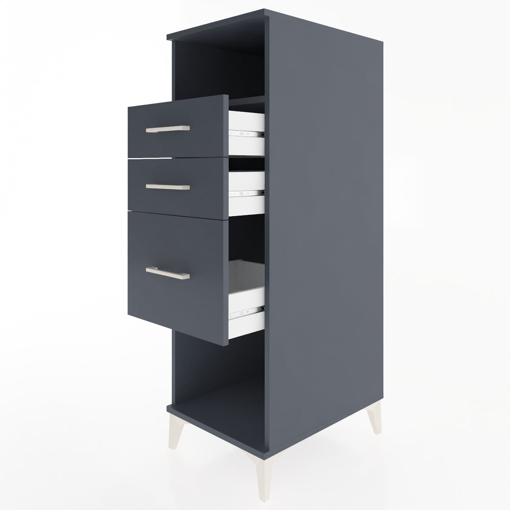 Woodntry Modular Cabinet Anthracite 44x59x122 cm with Drawers and Shelves CR81-2