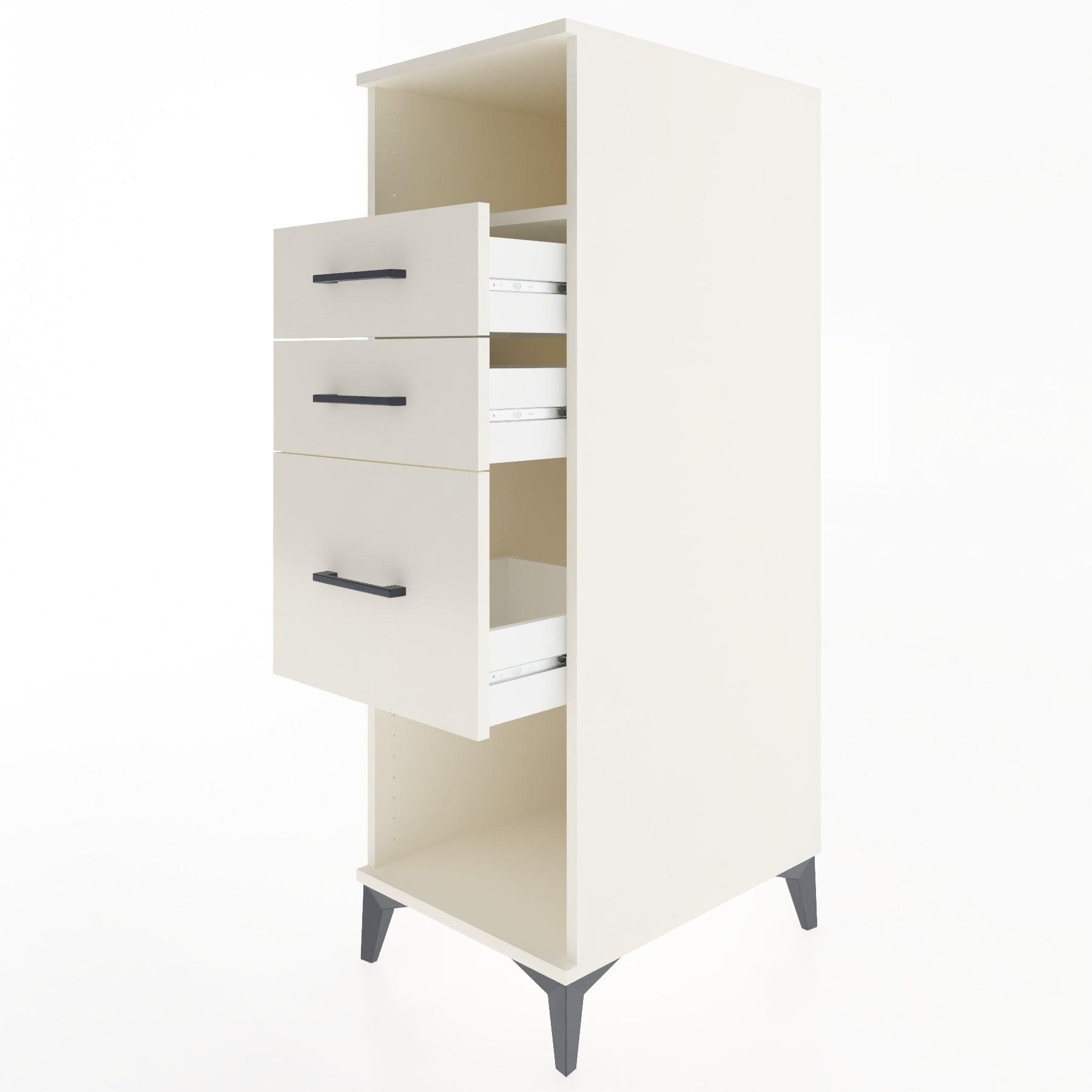 Woodntry Modular Cabinet Moonstone 44x30x122 cm with Drawers and Shelves CR31-1