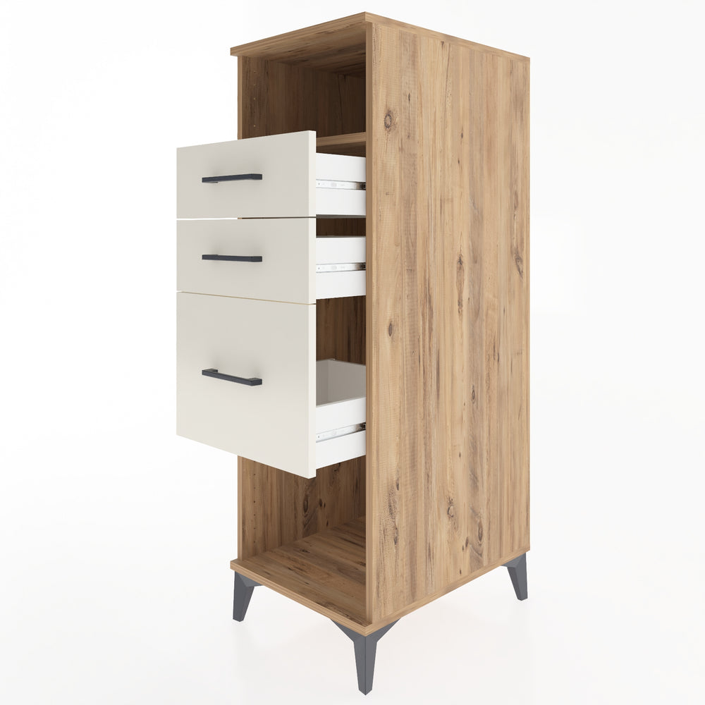 Woodntry Modular Cabinet Pine 44x59x122 cm with Drawers and Shelves CR81-3