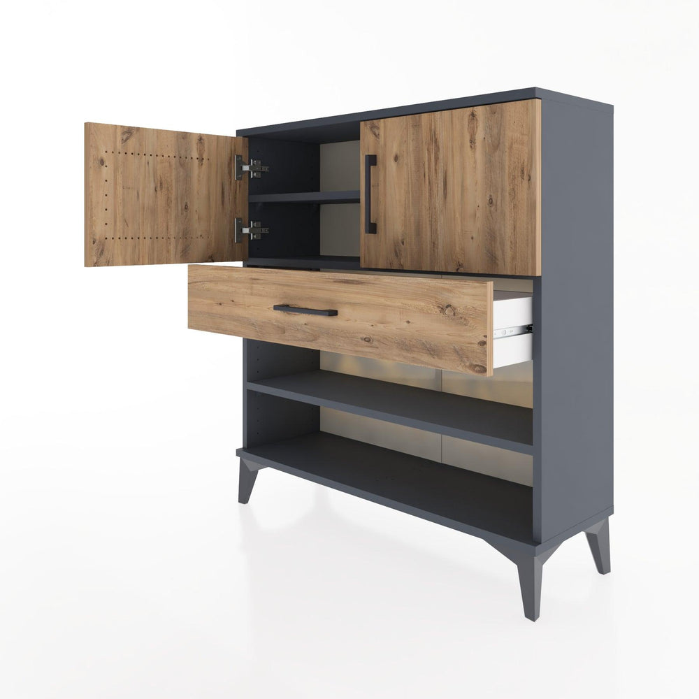 Woodntry Modüler Şifonyer Antrasit 88x30x84 cm Fonksiyonel F31-2