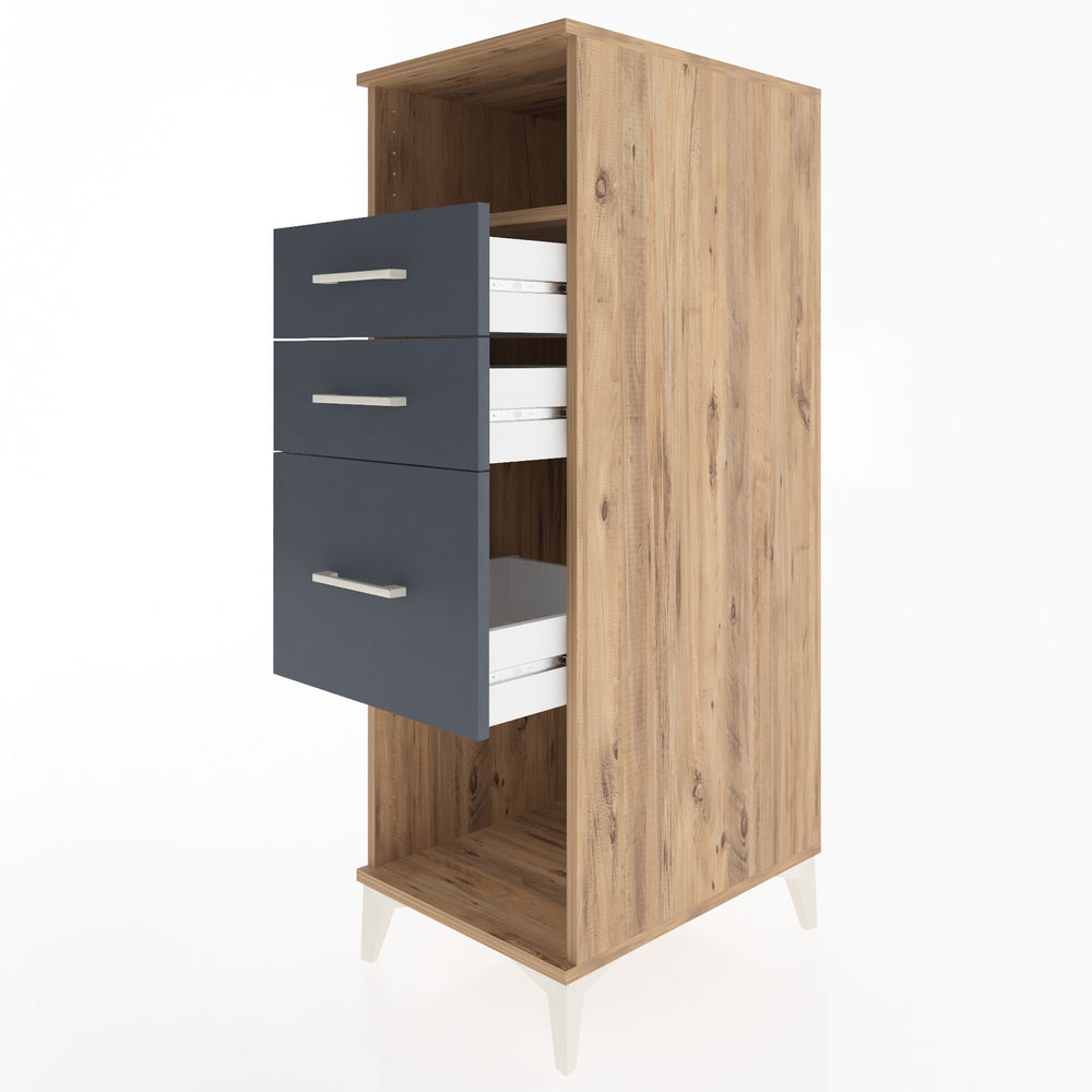 Woodntry Modular Cabinet Pine 44x59x122 cm with Drawers and Shelves CR81-3