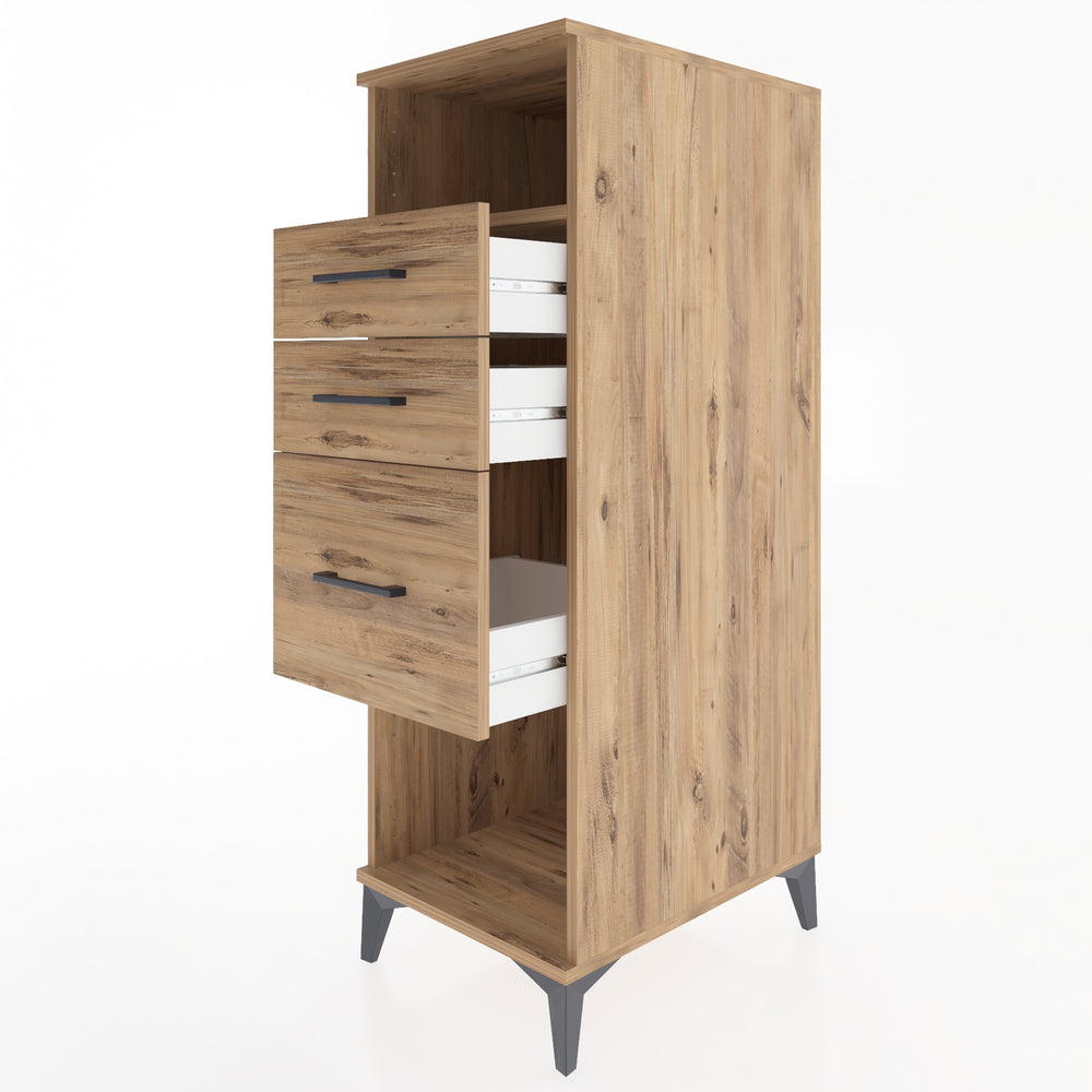 Woodntry Modular Cabinet Pine 44x59x122 cm with Drawers and Shelves CR81-3