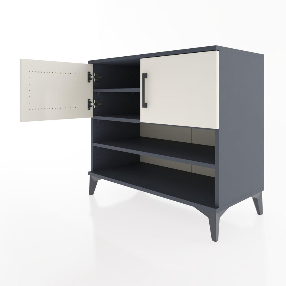 Woodntry Modüler Şifonyer Antrasit 88x44x68 cm Kapaklı ve Raflı KR31-2