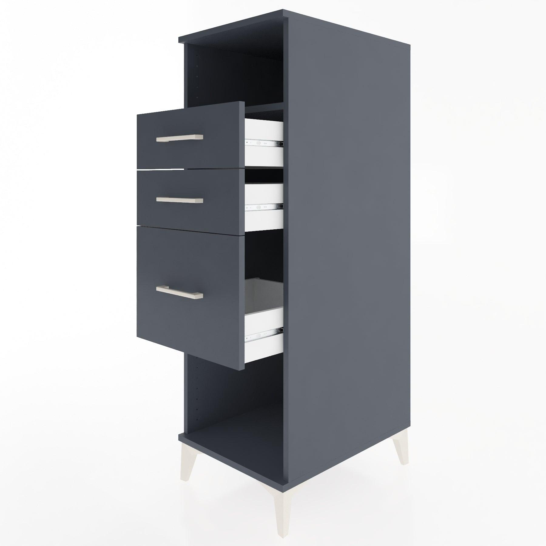 Woodntry Modular Cabinet Anthracite 44x30x122 cm with Drawers and Shelves CR31-2
