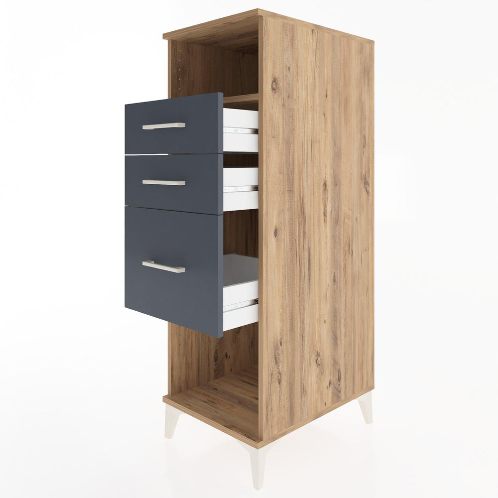 Woodntry Modular Cabinet Pine 44x30x122 cm with Drawers and Shelves CR31-3