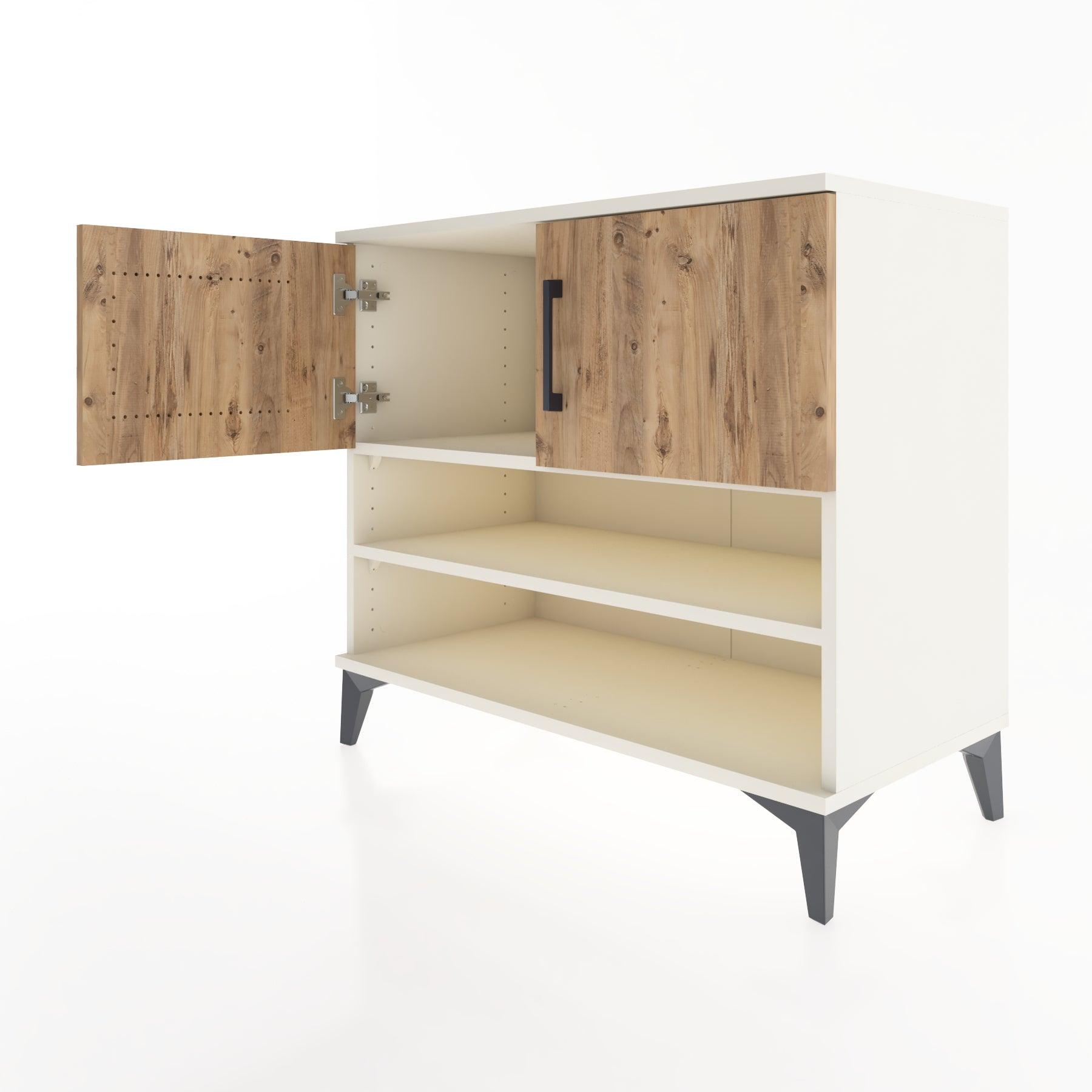 Woodntry Modüler Şifonyer Aytaşı 88x44x68 cm Kapaklı ve Raflı KR32-1