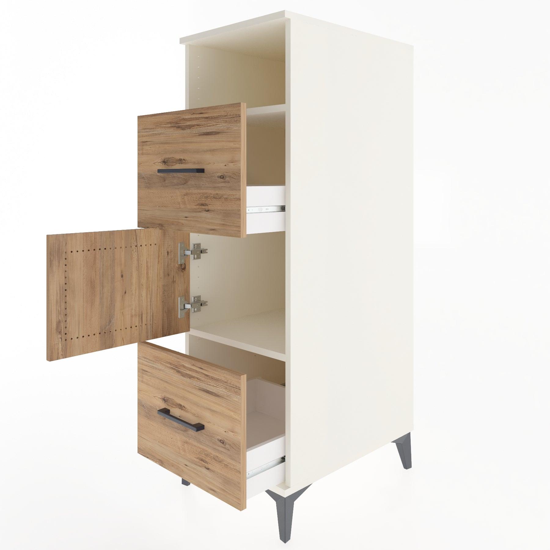 Woodntry Modular Cabinet Moonstone 44x59x122 cm Functional F132-1