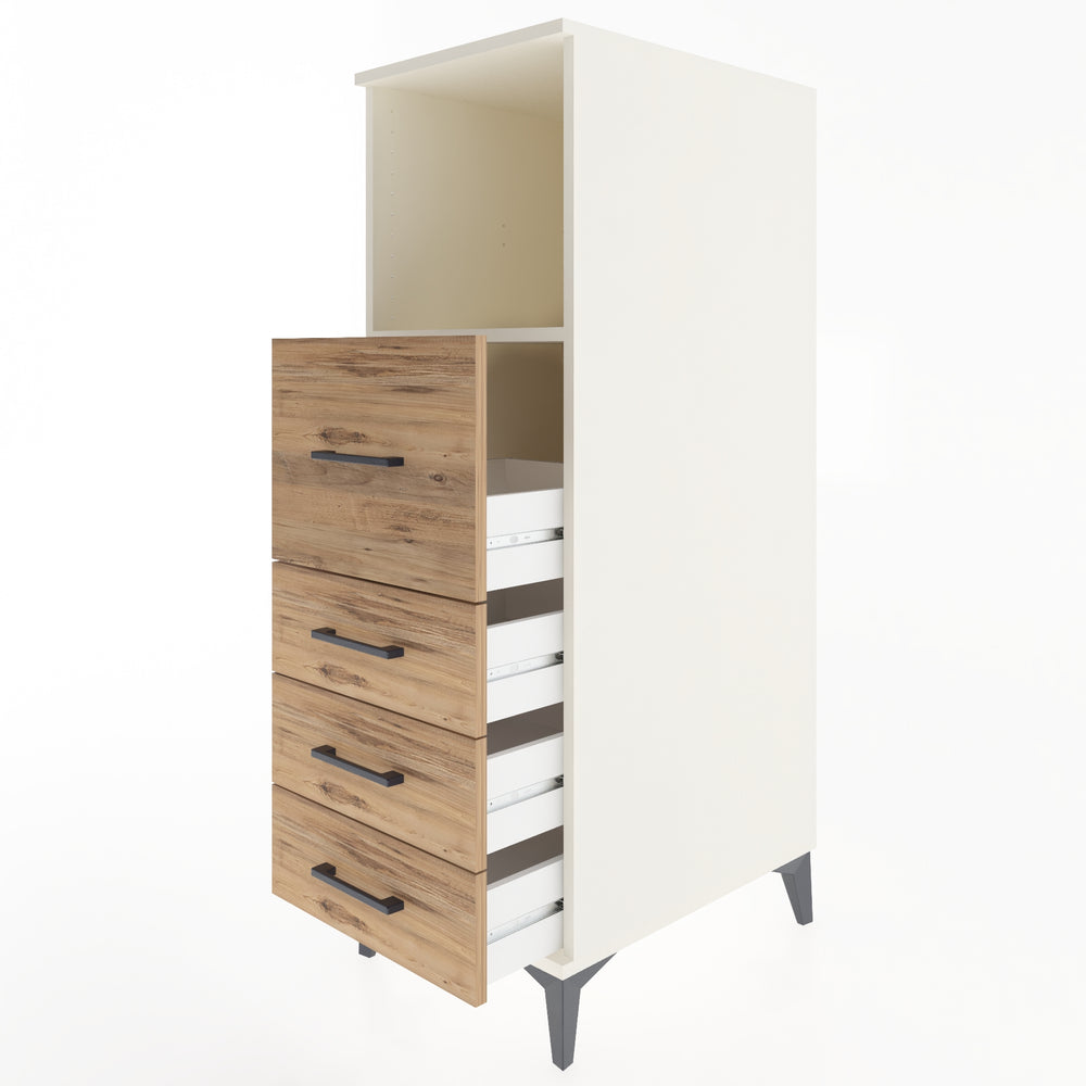 Woodntry Modular Cabinet Moonstone 44x59x122 cm with Drawers and Shelves CR82-1