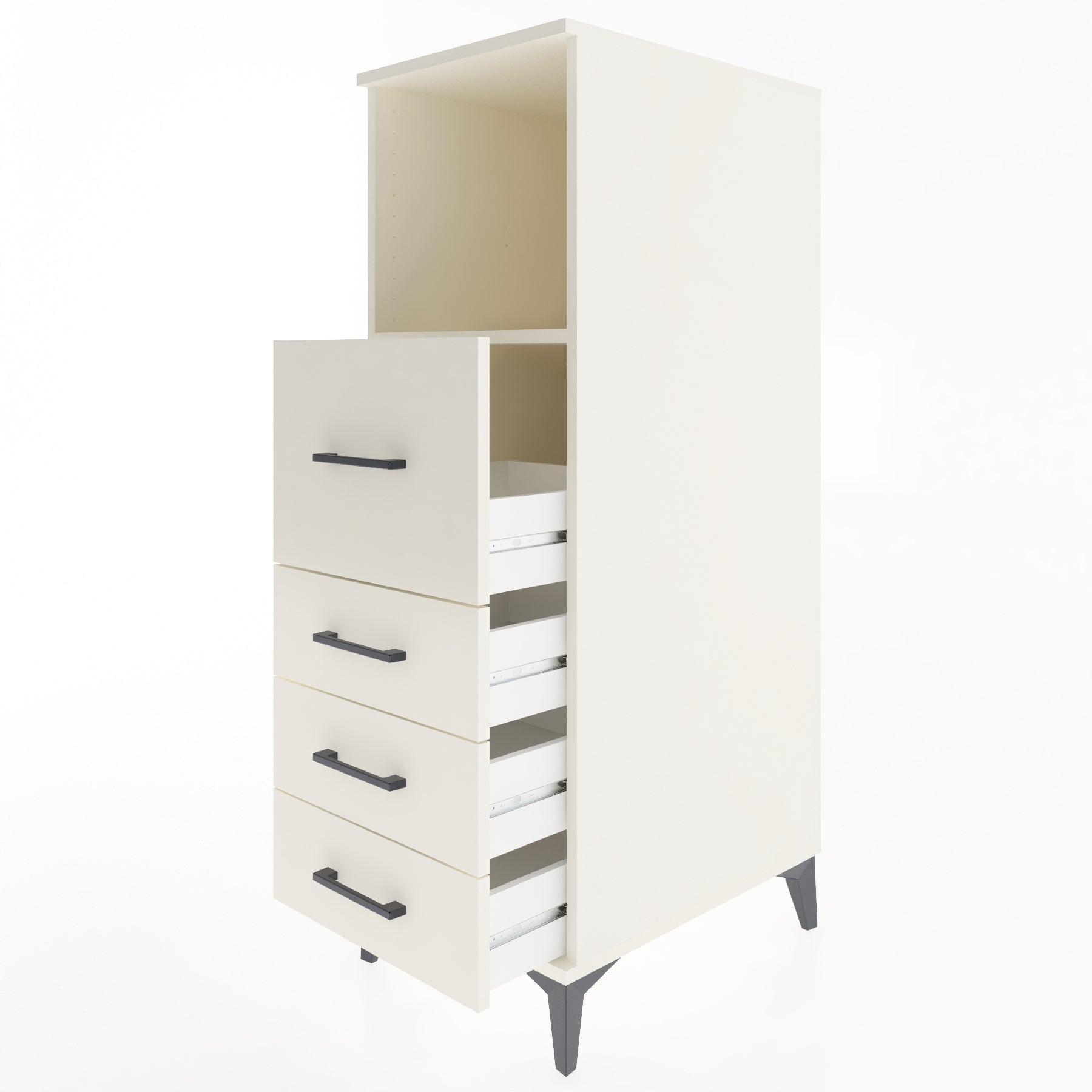 Woodntry Modular Cabinet Moonstone 44x59x122 cm with Drawers and Shelves CR82-1