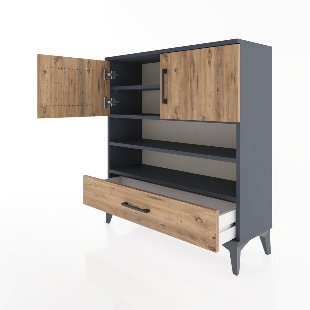 Woodntry Modular Dresser Anthracite 88x30x84 cm Functional F32-2